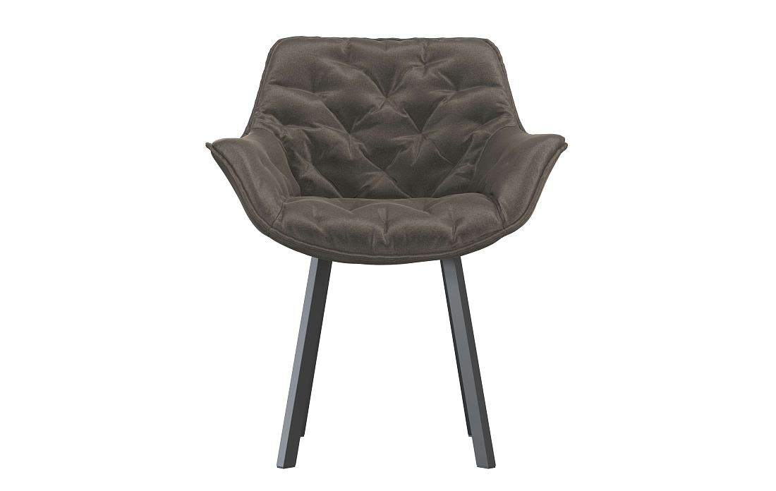 Стул Квинта велюр конфетти стоун/Цвет металл черный